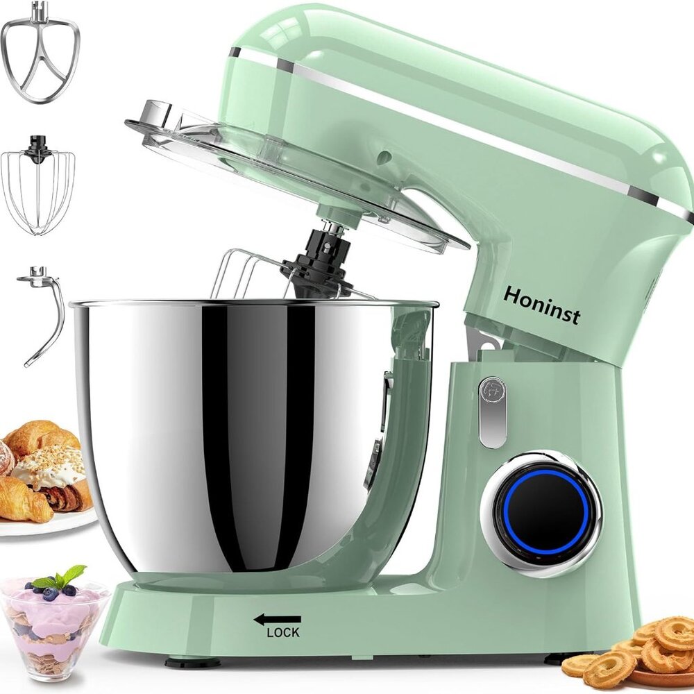 Multifunctional 10-Speed Electric Stand Mixer with Accessories - 6.5QT Capacity